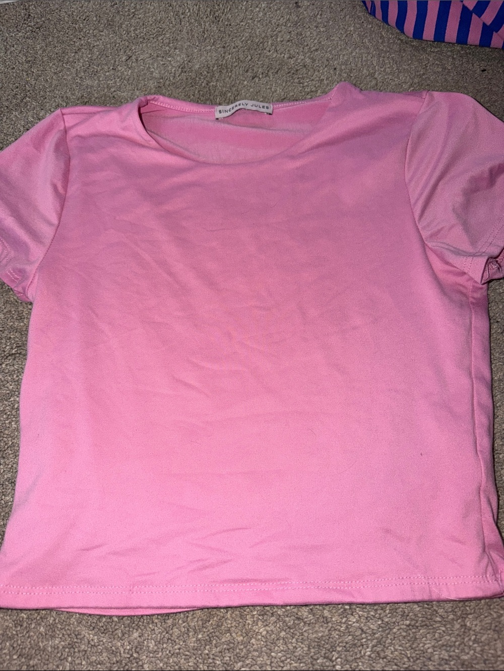 Sincerely Jules Soft Pink Short Sleeve Crewneck Top